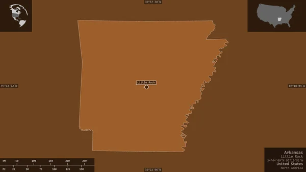 Arkansas Staat Van Verenigde Staten Patroon Vaste Stoffen Met Meren — Stockfoto