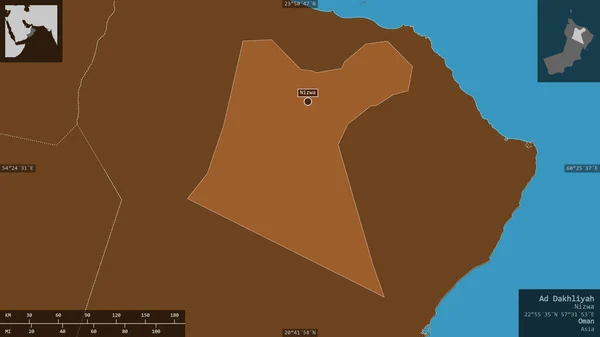 Дахлія Район Оману Прилаштовані Водойми Озерами Річками Форма Представлена Проти — стокове фото