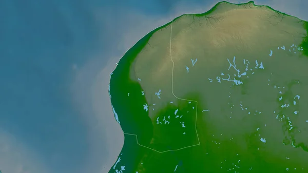 리비아의 벵가지입니다 셰이더 데이터에 호수와 포함되어 있습니다 셰이프는 지역에 약술하였다 — 스톡 사진