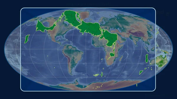 Zoomed Het Licht Van Turks Caicoseilanden Schetsen Met Perspectief Lijnen — Stockfoto