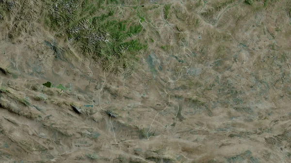 Ovorhangay Provincia Mongolia Imágenes Satélite Forma Delineada Contra Área País —  Fotos de Stock