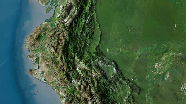 Amazonky Oblast Peru Satelitní Snímky Tvar Rýsoval Jeho Venkovské Ploše — Stock fotografie