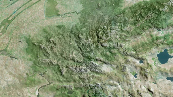 Gorno Altay Republiken Ryssland Satellitbilder Form Som Skisseras Mot Dess — Stockfoto