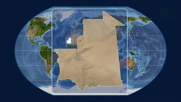 Inzoomd Met Het Oog Mauritanië Schets Met Perspectief Lijnen Tegen — Stockfoto