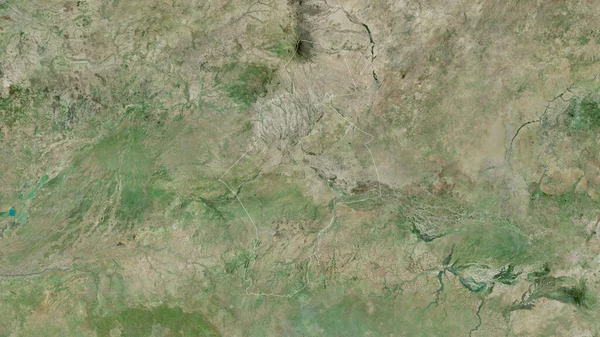 Södra Darfur Delstaten Sudan Satellitbilder Form Som Skisseras Mot Dess — Stockfoto