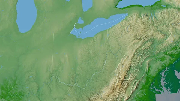Ohio Estado Dos Estados Unidos Dados Sombreamento Coloridos Com Lagos — Fotografia de Stock