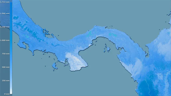 Precipitazione Del Quartiere Più Caldo Dell Area Panama Nella Proiezione — Foto Stock