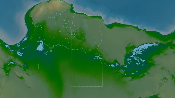 리비아의 지역입니다 셰이더 데이터에 호수와 포함되어 있습니다 셰이프는 지역에 약술하였다 — 스톡 사진