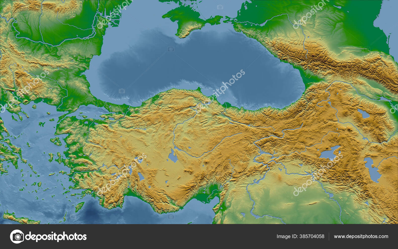 Physical Map Of Turkey Depositphotos 385704058 Stock Photo Turkey Close Perspective Country Outline