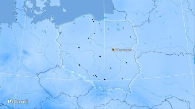 Stereografik projeksiyonda Polonya 'nın yıllık yağış alanı - ana bileşim