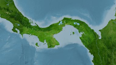 Radyografik projeksiyondaki B uydusunun panama alanı - raster katmanlarının ham bileşimi