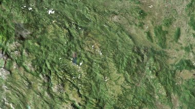 Zlatiborski, Sırbistan bölgesi. Uydu görüntüleri. Ülke alanına göre şekillendirilmiş. 3B görüntüleme