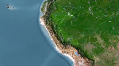 Stereografik projeksiyondaki C uydusunun Peru bölgesi - raster katmanlarının ham bileşimi