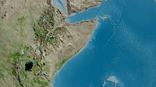 Somalia Powiększyła Sąsiedztwo Zdjęcia Satelitarne Renderowanie — Zdjęcie stockowe