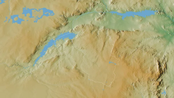 Машоналанд Запад Провинция Зимбабве Цветные Шейдерные Данные Озерами Реками Форма — стоковое фото