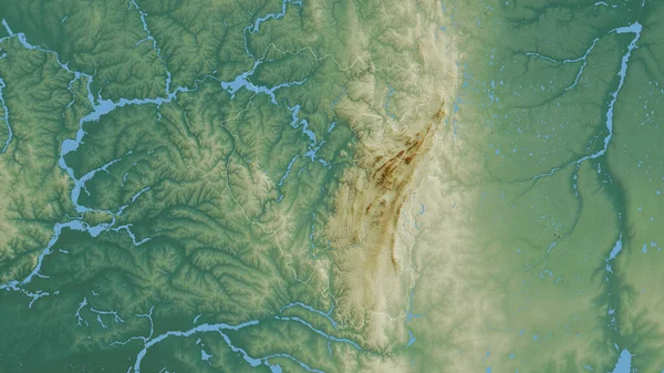 Bashkortostan Republiken Ryssland Färgad Lättnad Med Sjöar Och Floder Form — Stockfoto