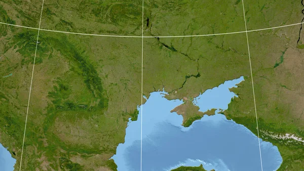 Moldova Соседство Отдаленная Перспектива Очертаний Спутниковые Снимки — стоковое фото