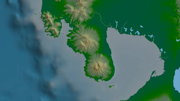 Bataan Provincia Filipinas Datos Sombreado Colores Con Lagos Ríos Forma — Foto de Stock