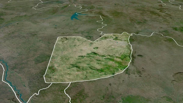 Territoire Capitale Fédérale État Nigeria Zoomé Mis Évidence Imagerie Satellite — Photo