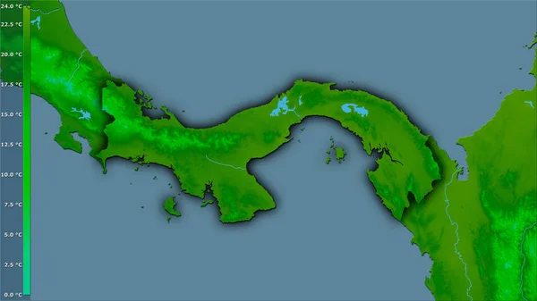 Temperatura Mínima Del Mes Más Frío Dentro Del Área Panamá —  Fotos de Stock