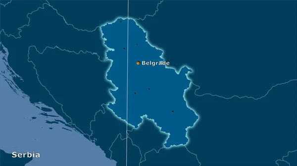 立体投影中的塞尔维亚区域 主成分 — 图库照片