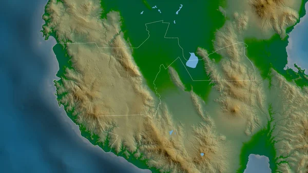 Sultan Kudarat Provincia Filipinas Datos Sombreado Colores Con Lagos Ríos —  Fotos de Stock