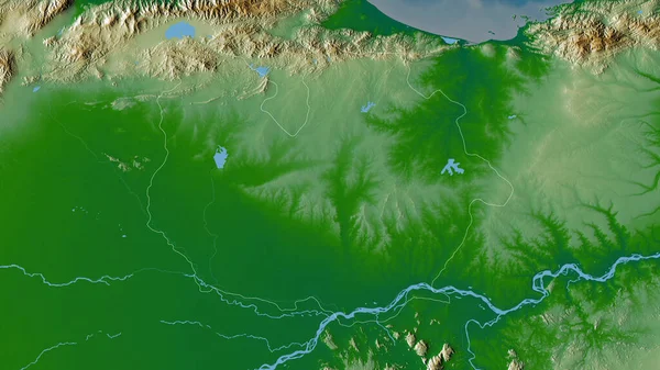 Guarico Bundesstaat Venezuela Farbige Shader Daten Mit Seen Und Flüssen — Stockfoto