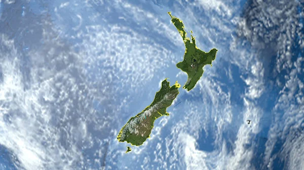 Нова Зеландія Виділила Супутникове Зображення Високої Роздільної Здатності — стокове фото