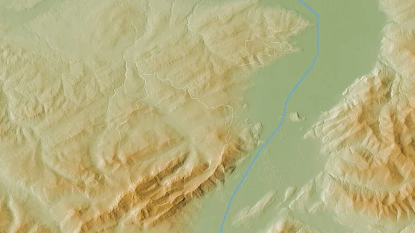 Appenzell Innerrhoden Cantón Suiza Datos Sombreado Colores Con Lagos Ríos —  Fotos de Stock