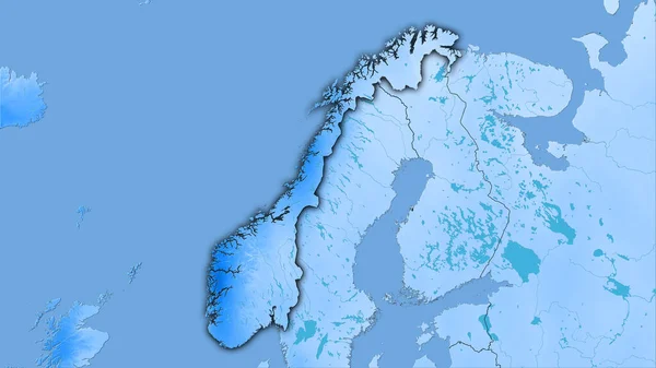 Noorwegen Jaarlijkse Neerslagkaart Stereografische Projectie Ruwe Samenstelling Van Rasterlagen Met — Stockfoto