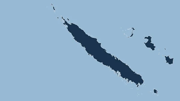 Neukaledonien Nahaufnahme Des Landes Keine Umrisse Formen Nur Land Ozeanmaske — Stockfoto