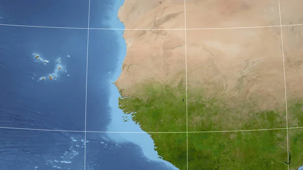 Senegal Grannskap Avlägset Perspektiv Utan Konturer Satellitbilder — Stockfoto