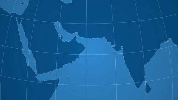 Oman Nachbarschaft Ferne Perspektive Ohne Konturen Formen Nur Land Ozeanmaske — Stockfoto