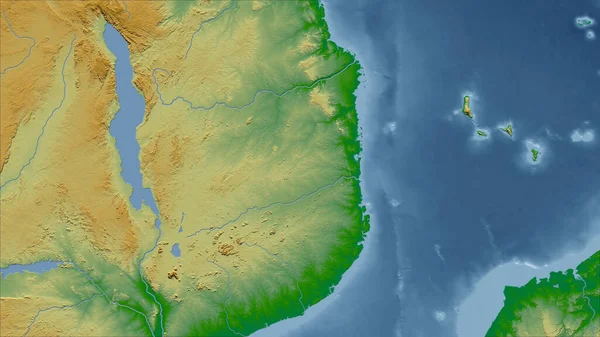 Malawi Primer Plano Perspectiva Del País Sin Esbozo Mapa Físico —  Fotos de Stock