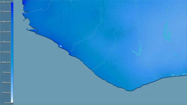 Precipitación Del Cuarto Más Húmedo Dentro Del Área Liberia Proyección —  Fotos de Stock