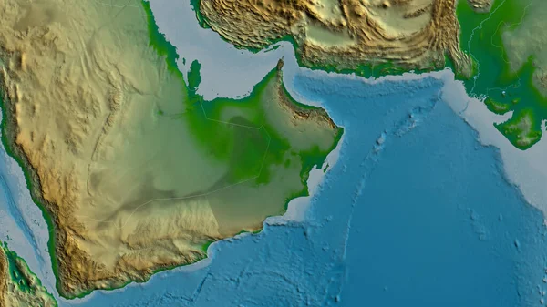 Оман Расширился Стал Соседствовать Основные Физические Особенности Ландшафта Рендеринг — стоковое фото