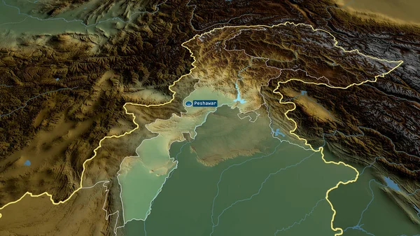 Província Paquistão Ampliou Destacou Com Capital Principais Características Paisagem Física — Fotografia de Stock