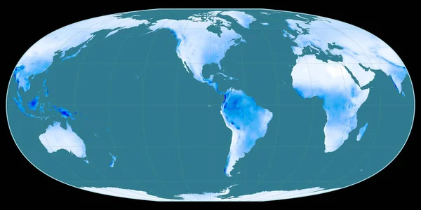 Карта Світу Проекції Макбрайда Томаса Зосереджена Довготі Заходу Середня Щорічна — стокове фото