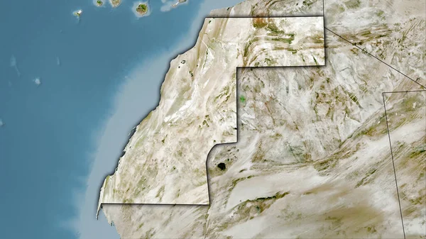 Western Sahara Gebied Satelliet Een Kaart Stereografische Projectie Rauwe Samenstelling — Stockfoto