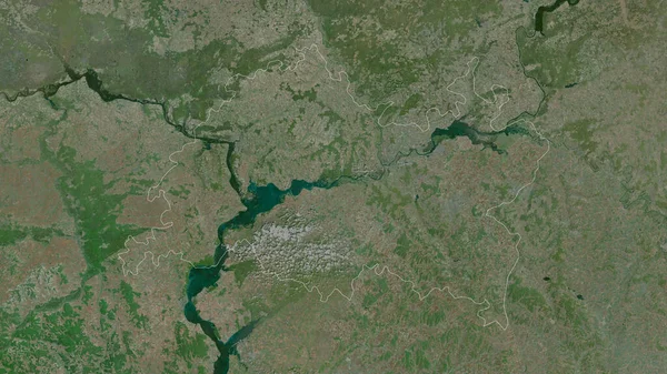 Tatarstan Republic Russia Satellite Imagery Shape Outlined Its Country Area — Stock Photo, Image