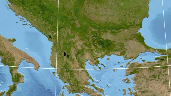 Macedonië Buurt Verre Perspectief Zonder Schets Satellietbeelden — Stockfoto