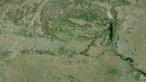 Zhytomyr 乌克兰地区 卫星图像 形状与它的国家相对应 3D渲染 — 图库照片