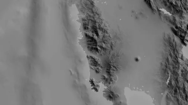 Zambales Oblast Filipín Šedá Mapa Jezery Řekami Tvar Rýsoval Jeho — Stock fotografie