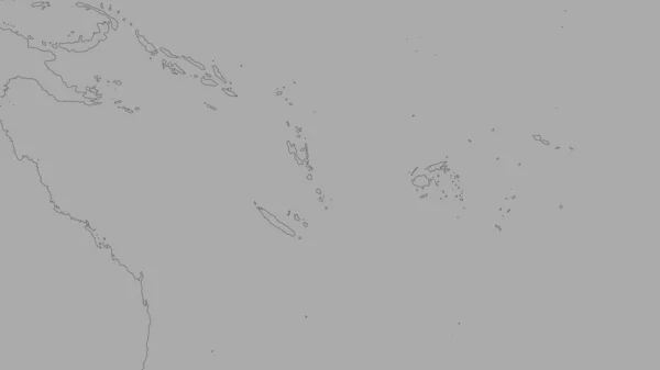 Linia Brzegowa Obszarów Przylegających Płyty Tektonicznej New Hebrides Projekcja Van — Zdjęcie stockowe