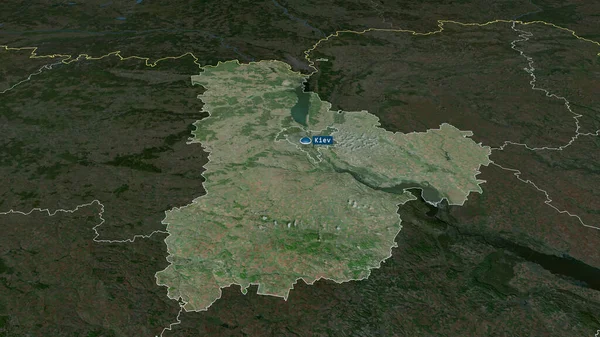 Київ Україна Прискорилася Виділилася Капіталом Супутникові Знімки Візуалізація — стокове фото