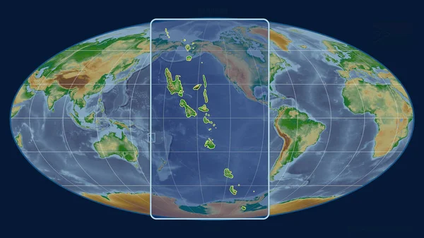 Zoomde Het Licht Van Vanuatu Schets Met Perspectief Lijnen Tegen — Stockfoto