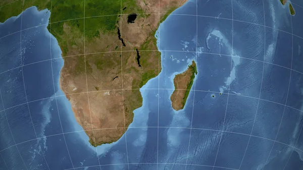 Madagascar Barrio Perspectiva Distante Sin Contorno Imágenes Satélite — Foto de Stock