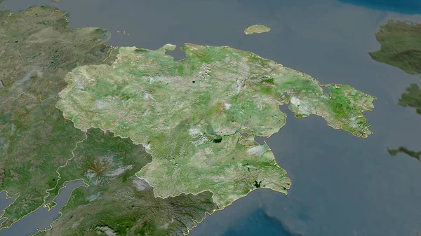 俄罗斯楚科托自治省的人口急剧增长 卫星图像 3D渲染 — 图库照片