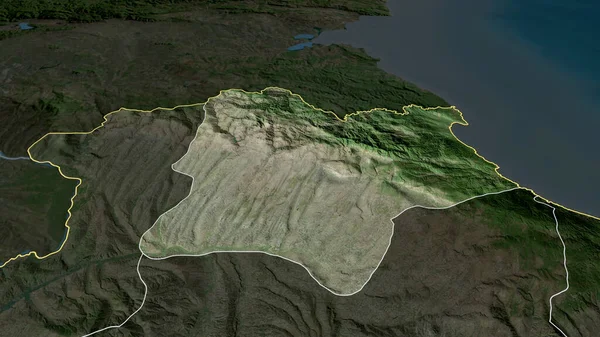 Kirklareli Provincia Turquía Zoomed Destacó Imágenes Satélite Renderizado — Foto de Stock