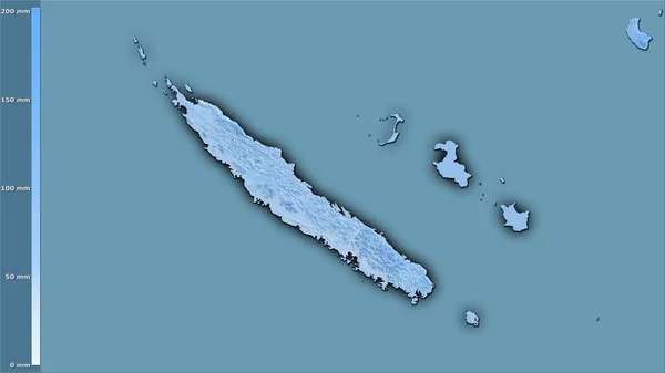 Precipitación Del Mes Más Seco Dentro Del Área Nueva Caledonia —  Fotos de Stock